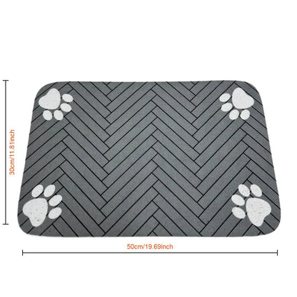 Non-Slip Water Absorbent Pet Feeding Mat for Dogs and Cats