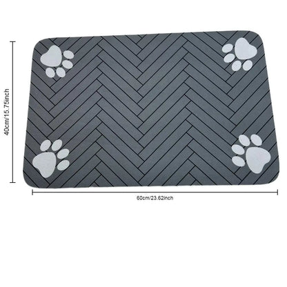 Non-Slip Water Absorbent Pet Feeding Mat for Dogs and Cats