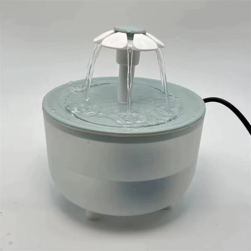 Automatic USB Electric Cat Water Fountain with Mute Operation and 1200ml Recirculating Filter System