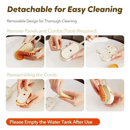 Furevercare Pet Steam Brush for Shedding with Anti-Static Technology and USB Rechargeable Design for Dogs, Cats, and Other Pets