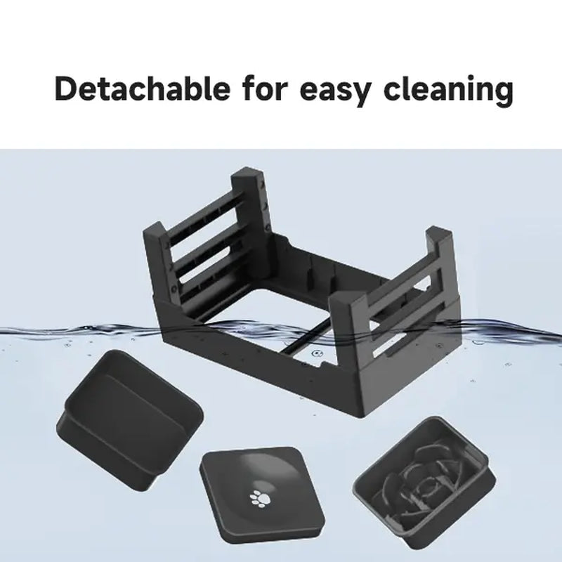 GOYJOY Adjustable Elevated Dog Bowls with Anti-Slip Design for Dogs and Cats - Ergonomic Raised Feeding Station with Slow Feeders and No Spill Water Bowl for Pets of All Sizes