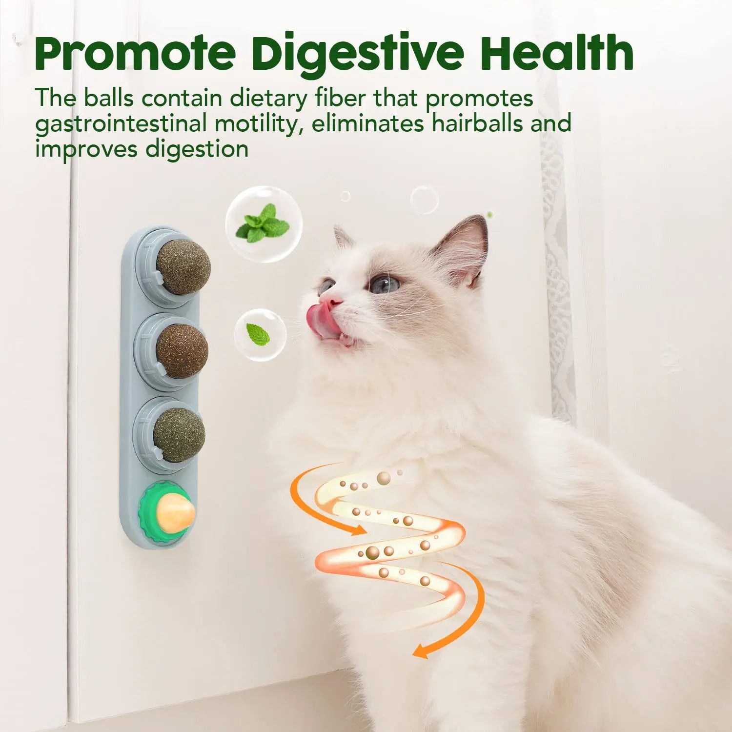 Catnip and Silvervine Chew Balls - 4 Pack, Dental Treats for Cats, Edible Toys for Energy and Flavor, Suitable for All Breeds
