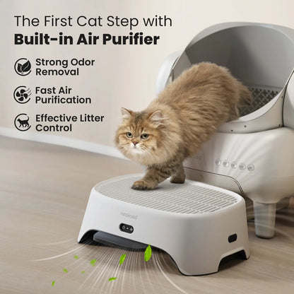 Neakasa Airstep Pet Air Purifier with Three Modes for Odor, Dust, and Pet Hair Control, Compatible with M1 Plus, M1 Lite, and Various Litter Boxes