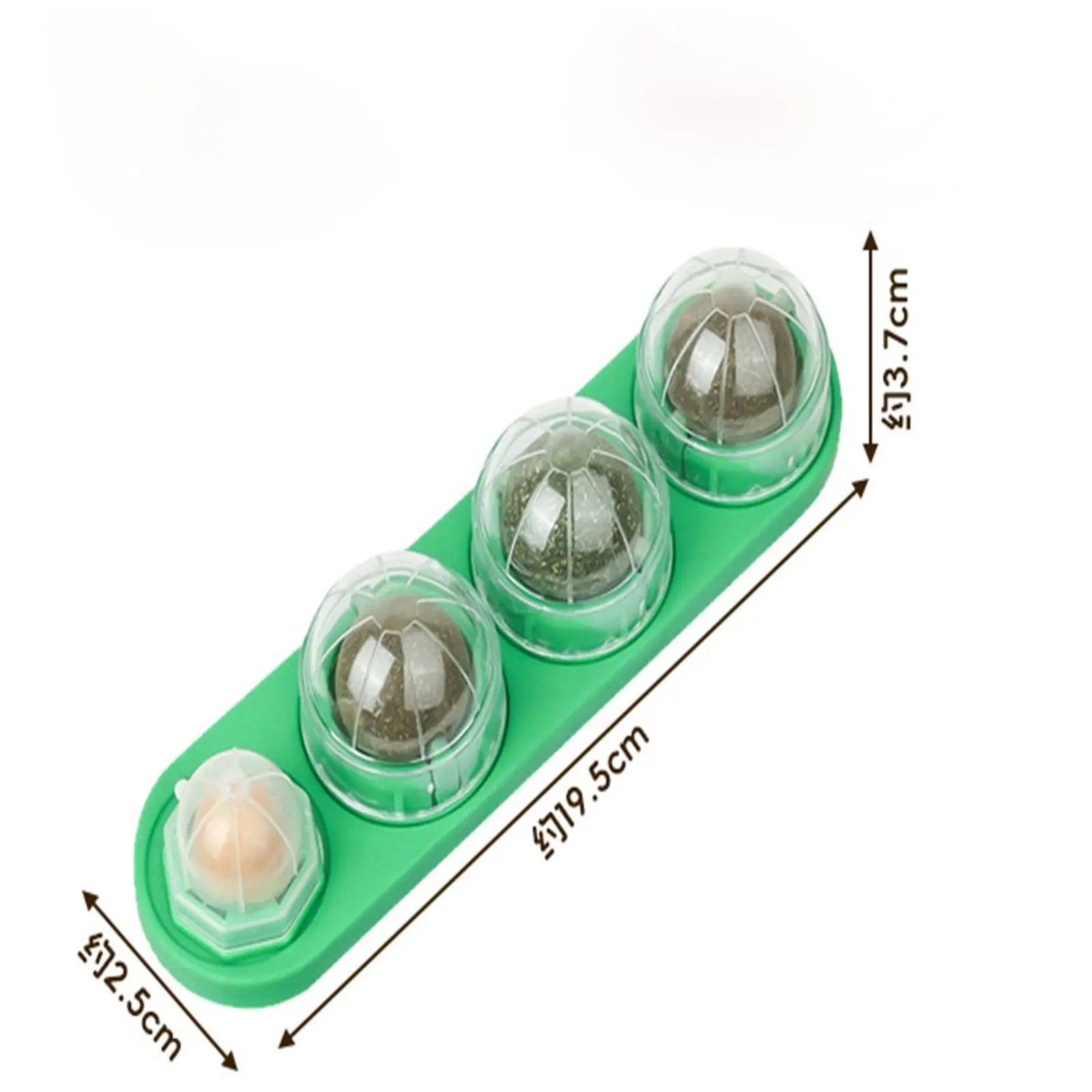 Catnip and Silvervine Chew Balls - 4 Pack, Dental Treats for Cats, Edible Toys for Energy and Flavor, Suitable for All Breeds