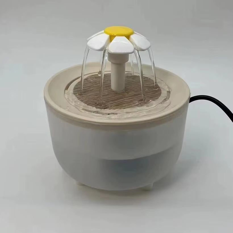 Automatic USB Electric Cat Water Fountain with Mute Operation and 1200ml Recirculating Filter System