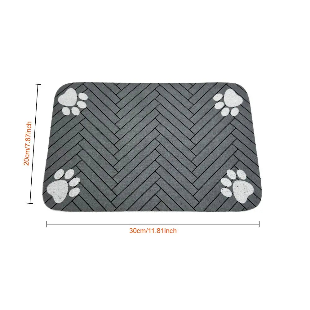 Non-Slip Water Absorbent Pet Feeding Mat for Dogs and Cats