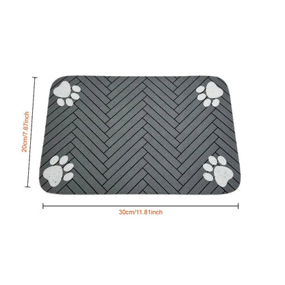 Non-Slip Water Absorbent Pet Feeding Mat for Dogs and Cats